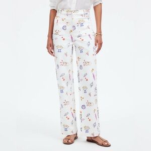 Madewell x Lisa Says Gah! Perfect Vintage Wide-Leg Crop Jean: Printed Edition 23